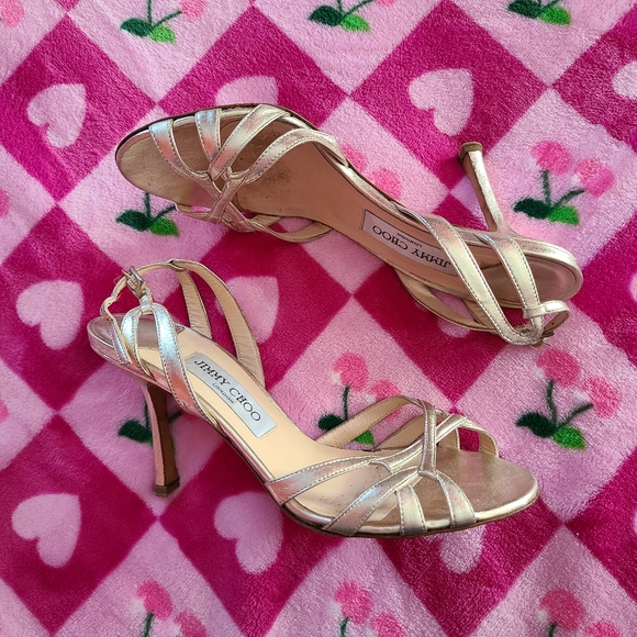 Gold Jimmy Choo Heels - Picture 2 of 7